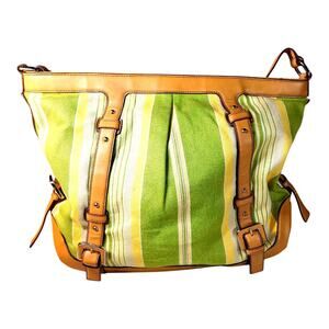 Etienne Privee Collection Cotton Canvas Double Handle Tote Purse Shoulder Bag LG